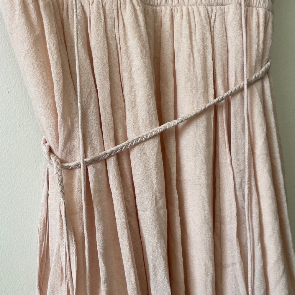 Chic Blush Ruffle Mini Dress - Picture 4 of 9
